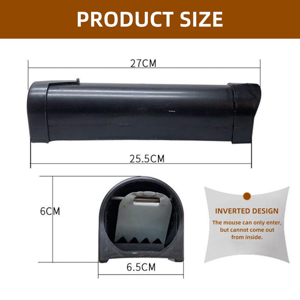 HASTHIP 27cm Humane Mouse Trap Cage - Continuous Rat Trap Cage for House Patio - Self-Locking Mousetrap - Reusable Enlarged Smart Rat Catcher & Rodent Trap for Mice, Pets, Rodents HASTHIP 27cm Humane Mouse Trap Cage - Continuous Rat Trap Cage for House Patio - Self-Locking Mousetrap - Reusable Enlarged Smart Rat Catcher & Rodent Trap for Mice, Pets, Rodents